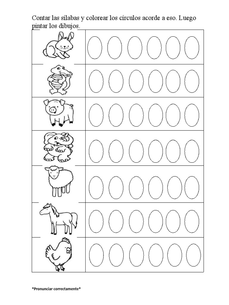 Actividades de Conciencia Silábica para Niños | PDF