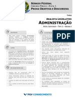 FGV 2022 Senado Federal Analista Legislativo Administracao Prova PDF