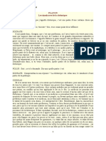 Platon Et La Rhétorique - TD S4 API