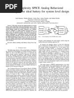 Low-Complexity SPICE Analog Behavioral Modeling of The Ideal Battery For System Level Design