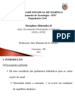 UEM - Aula ESCOAMENTO PERMANETE E UNIFORME.pdf