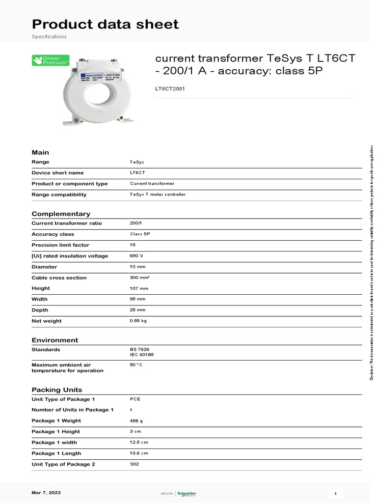 Tesys T LT6CT2001 PDF Electrical Engineering Electricity