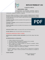 Nota de Prensa #152 - Lluvia en La Selva