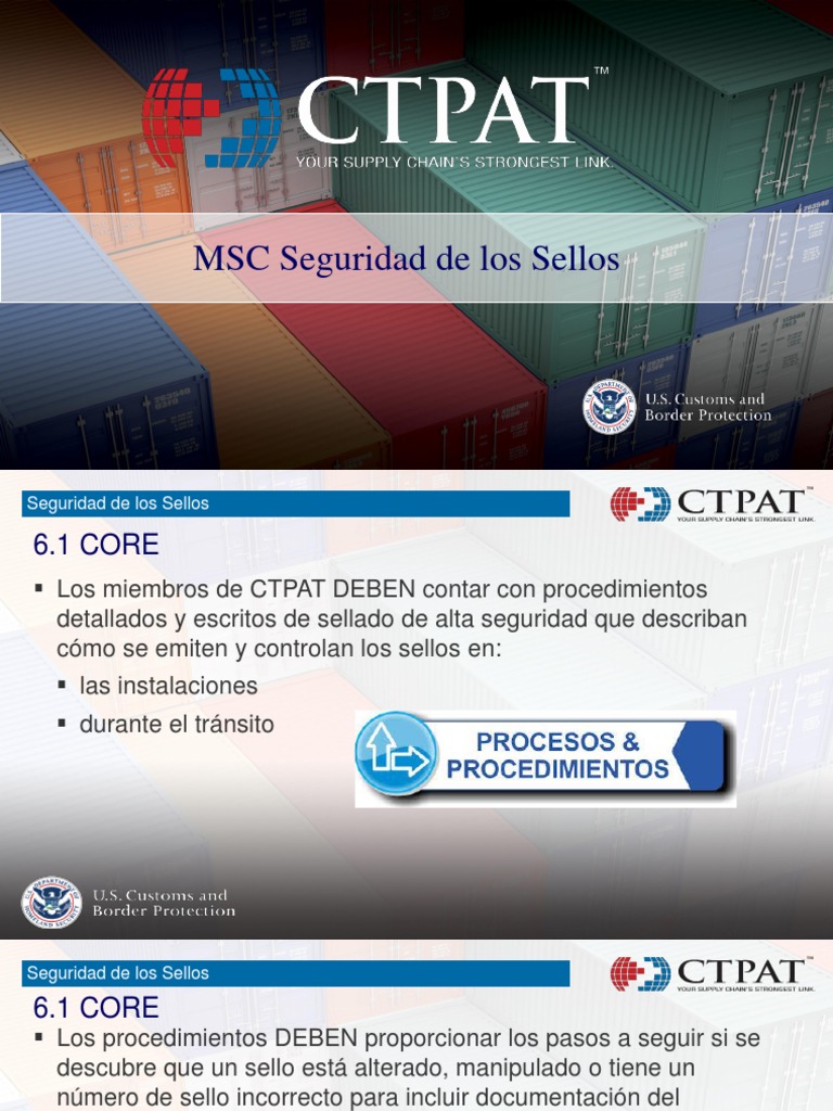 Seguridad y Control de Sellos CTPAT | PDF