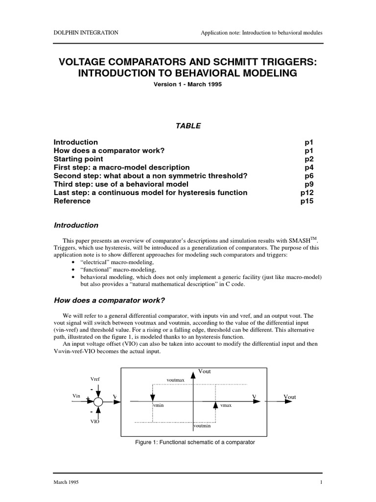 Behavior Models Comparator | PDF | Bipolar Junction Transistor ...