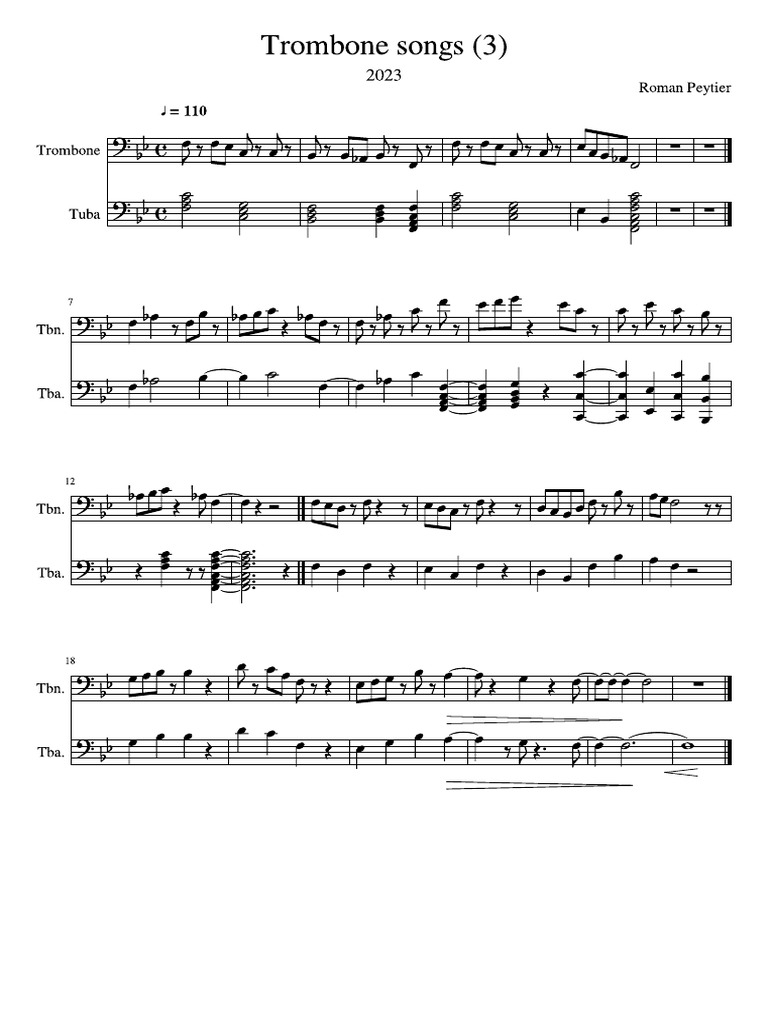 Trombone Songs PDF | PDF