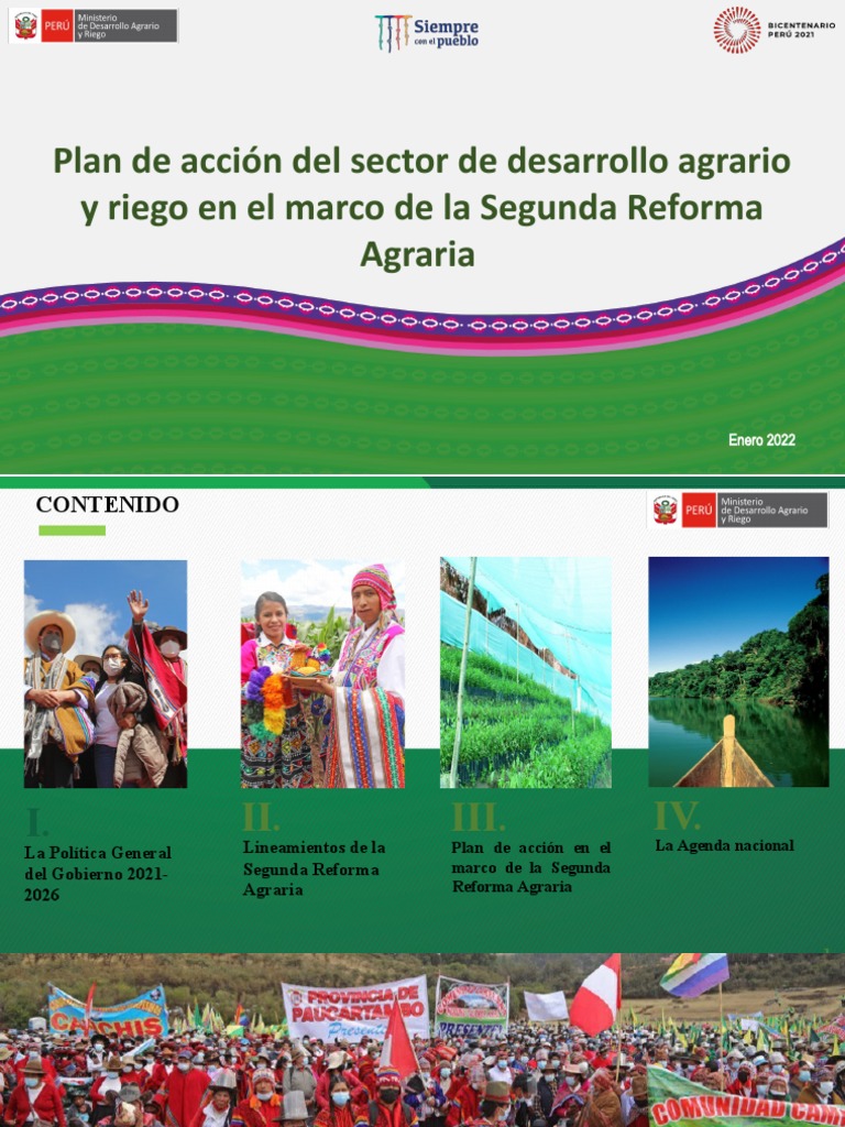 Plan de Acción Agraria 2022 | PDF | Agricultura | Reforma agraria