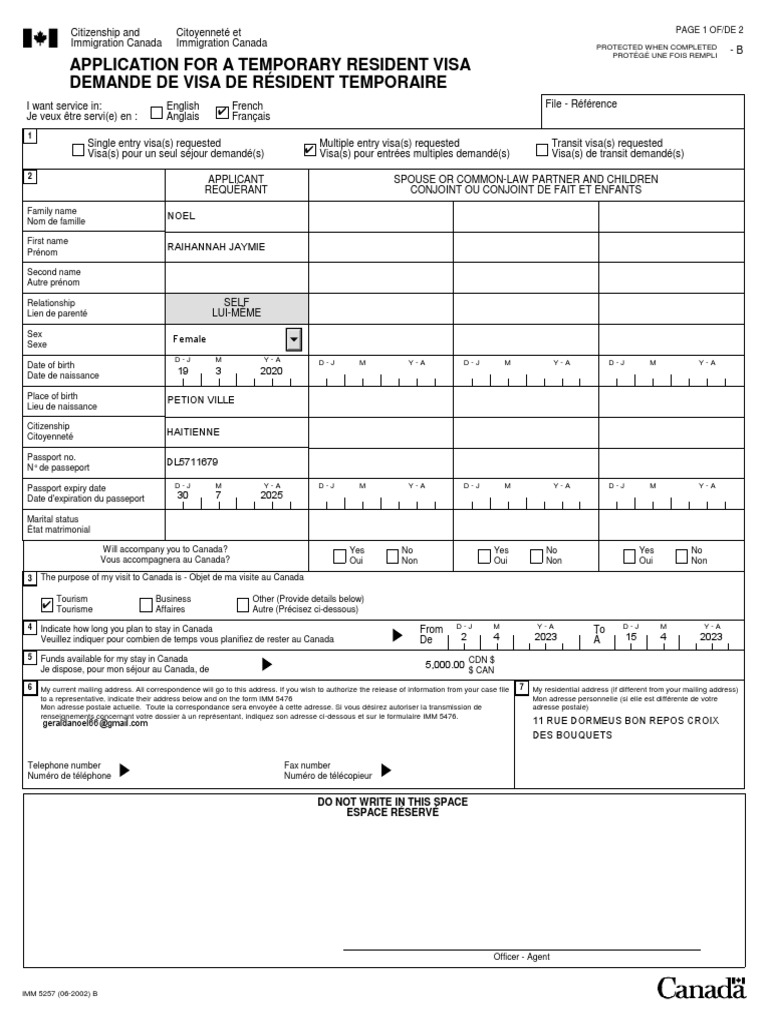Demande de visa résident temporaire | PDF | Mondialisation culturelle ...