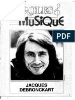 Jacques Debronckart Paroles et musique