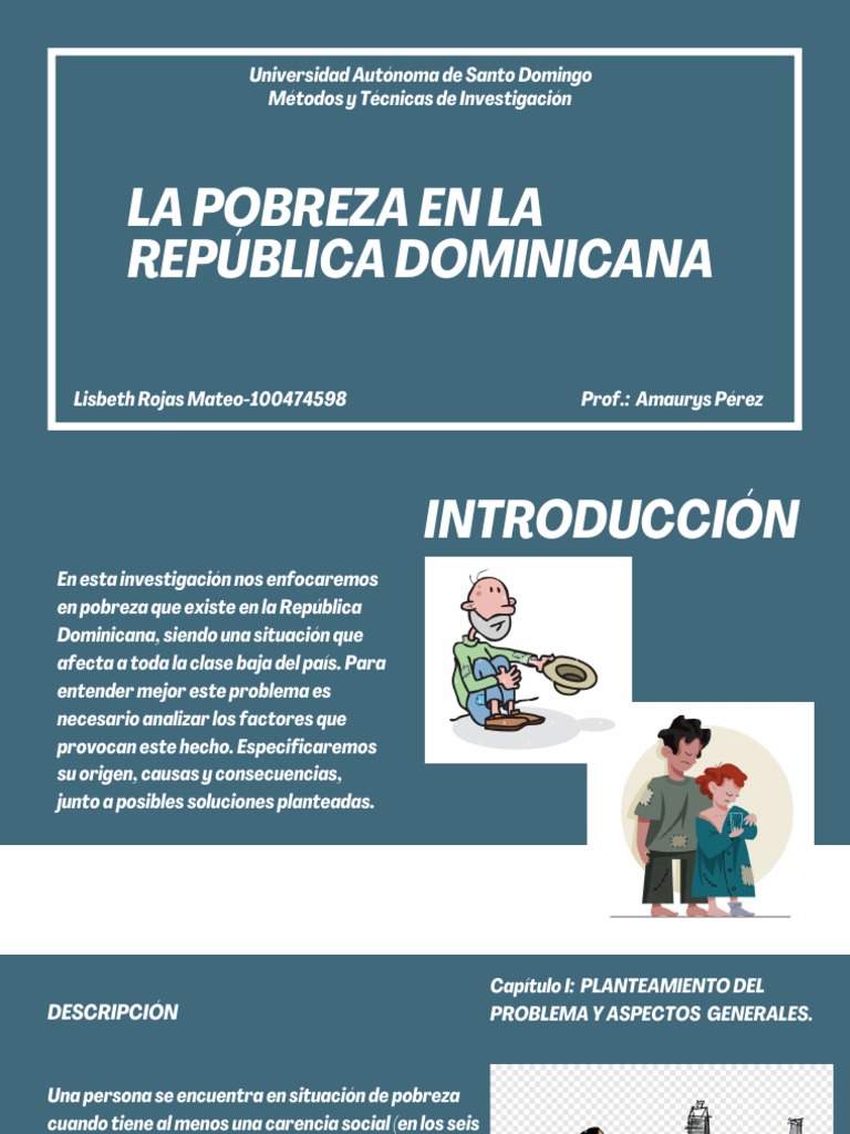 La Pobreza en República Dominicana | PDF | Pobreza | Pobreza e indigencia