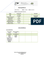 Tabela de Bioimpedância Da BRUNA KELLY