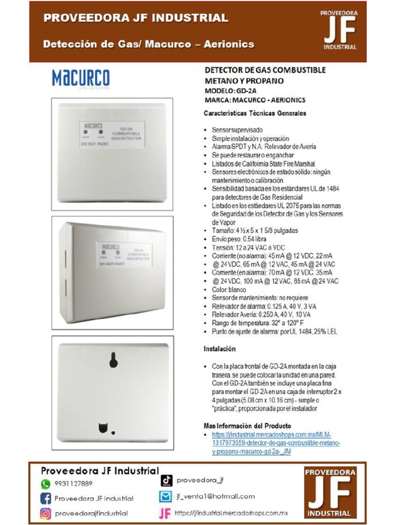 Macurco GD2A PDF