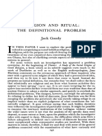 Jack Goody - Religion and Ritual. The Definitional Problem