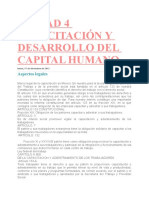 Unidad 4 Capacitación y Desarrollo Del Capital Humano