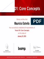 Tesira 101 Core Concepts-Tesira 101 Core Concepts Certificate (1.5 AVIXA RUs CTSCTS D) 23420 PDF