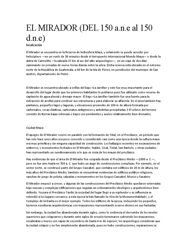 El Mirador PDF