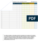 IC Construction Plans Quantity Takeoff Worksheet For Construction Template