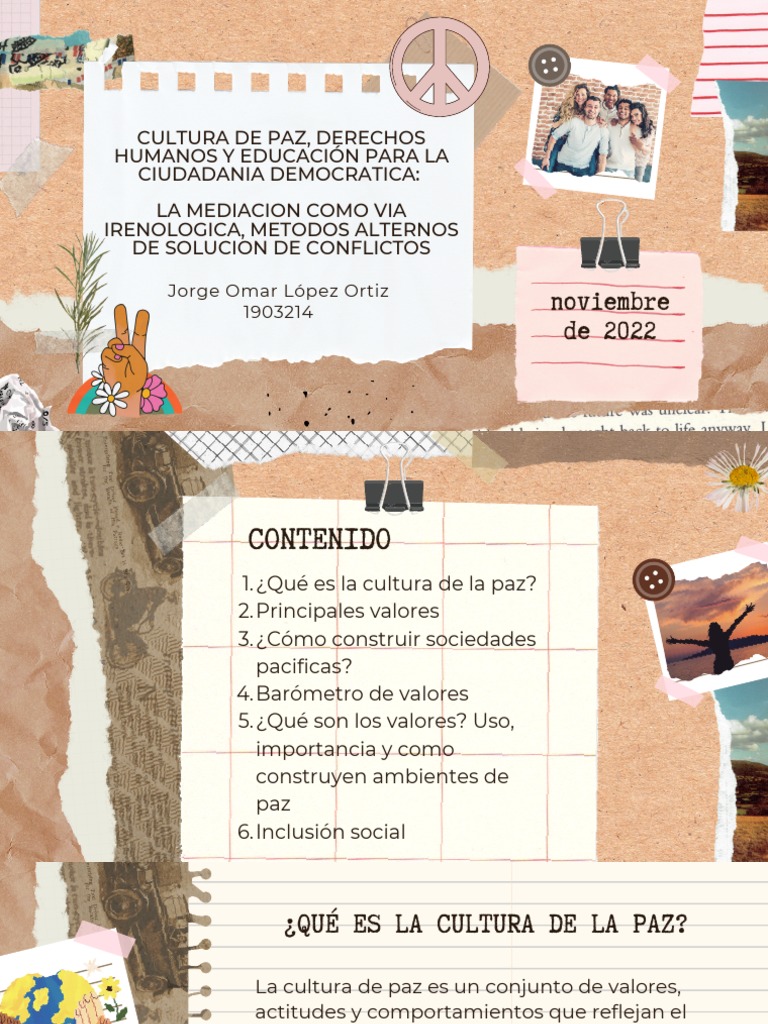 Cultura de La Paz y Derechos Humanos | PDF | Paz | Justicia