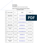 Directorio Del Personal Docente PFG Comunicación Sede Caracas