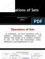 Operations of Sets