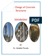 CIS221-Design of Concrete Structures: BY Dr. Abdallah Mostafa