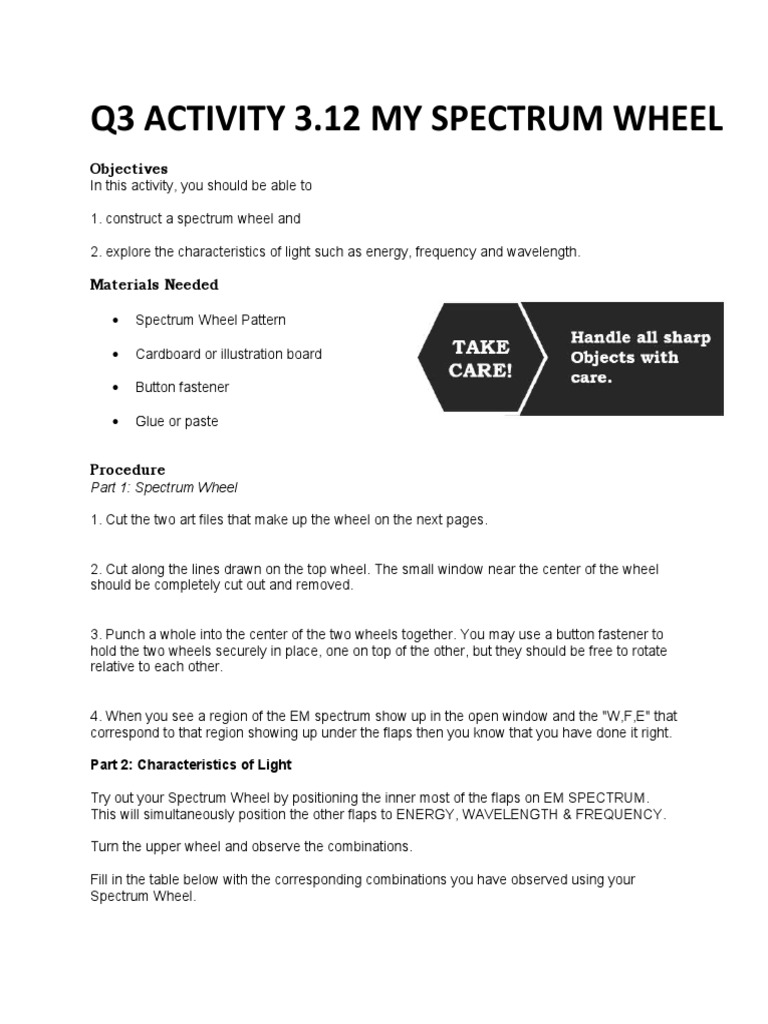 Q3 activity 3 12 my spectrum wheel pdf
