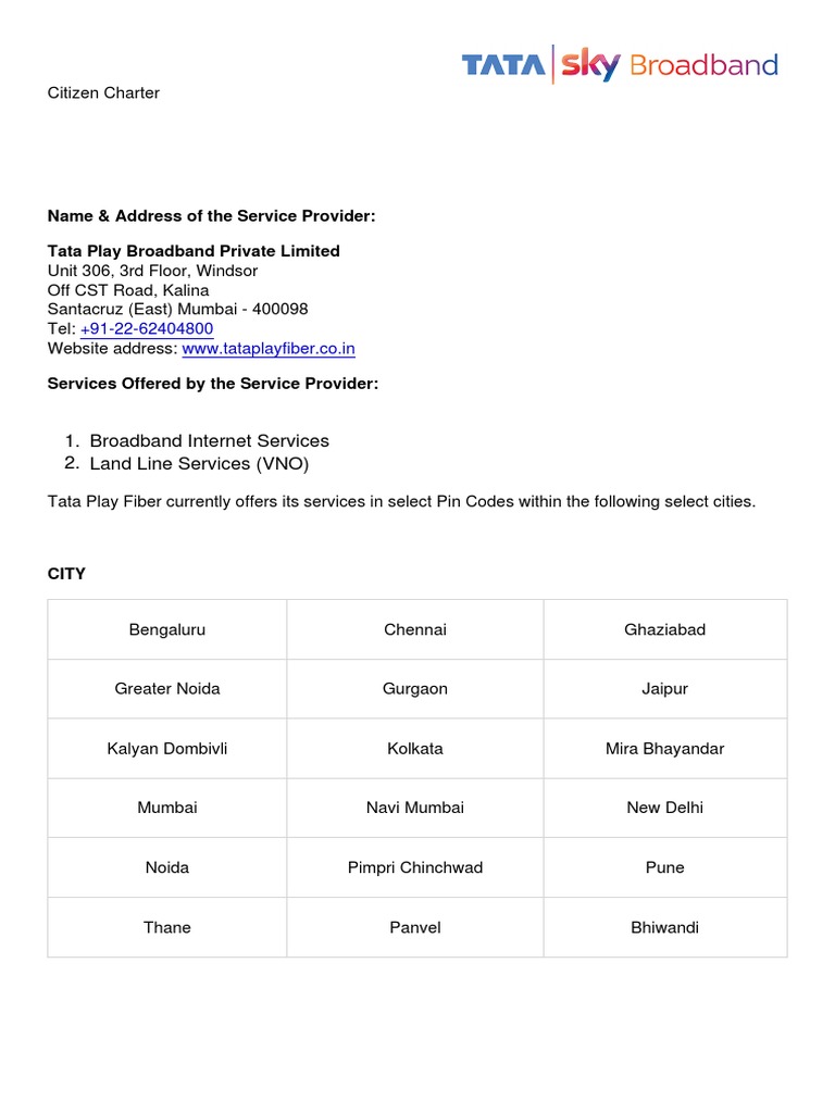 Citizen Charter PDF PDF Indemnity Subscription Business Model