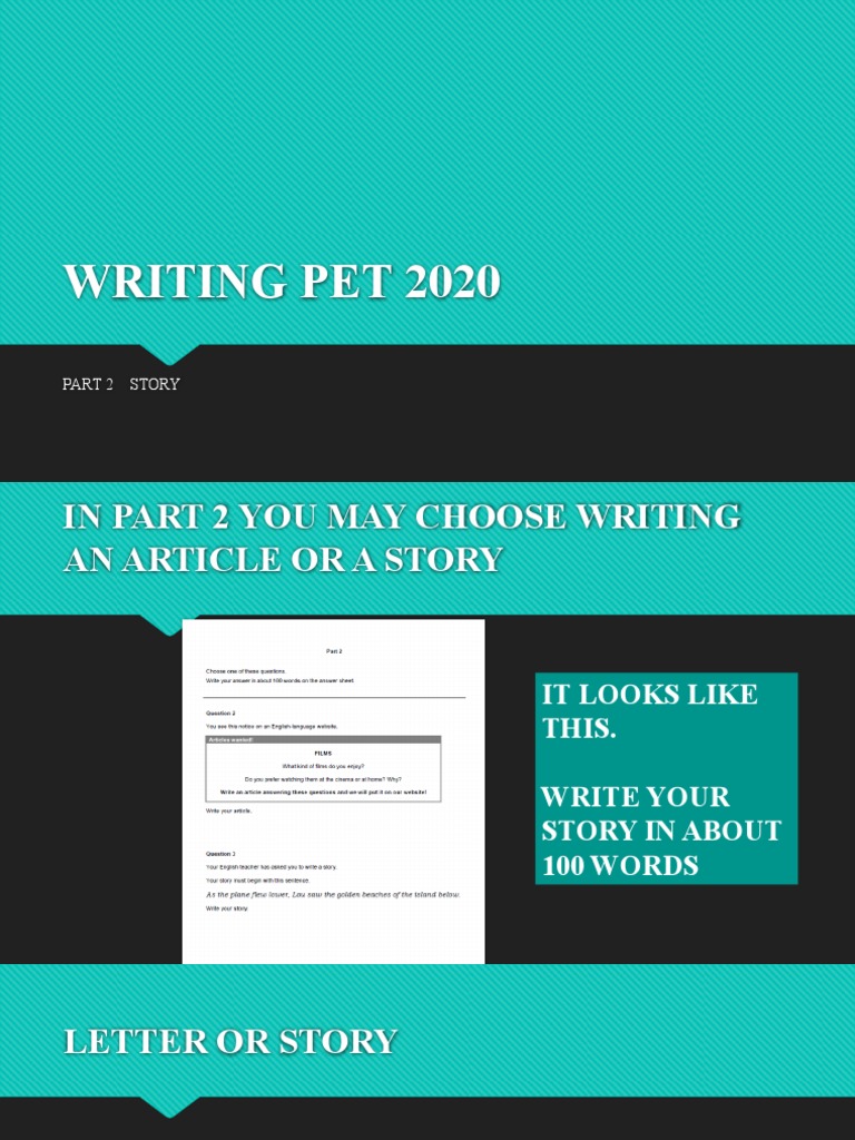 Writing Part 2 Story Pet 2020 PDF Adverb Grammatical Tense