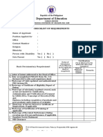 Checklist of Requirement and Omnibus Sworn Statement FFF