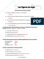 Vocabulaire Les Figures de Style - 5ème - Révisions - Exercices Correction