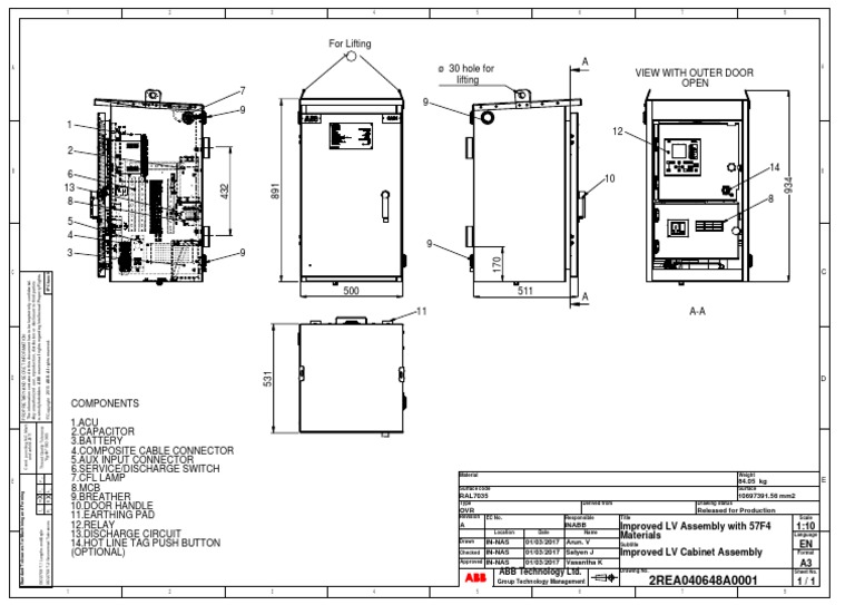 GA of LV Cabinet PDF | PDF | Electrical Components | Electricity
