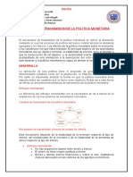 Canales de Transmisión de La Política Monetaria