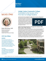 Academic Writer - Success Story - Lehigh Carbon Community College (LCCC)