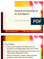 The Defilement of Listening To An Evil Report