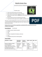 Macklin Guitar Class 2nd Year Outline