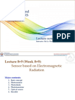 Lecture Note 8+9 (Sensor) - Sensor Based On Electromagnetic Radiation