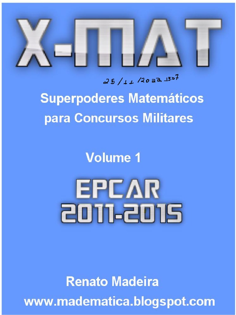 Livro Xmat Vol01 Epcar 1 PDF | PDF | Equações | Círculo
