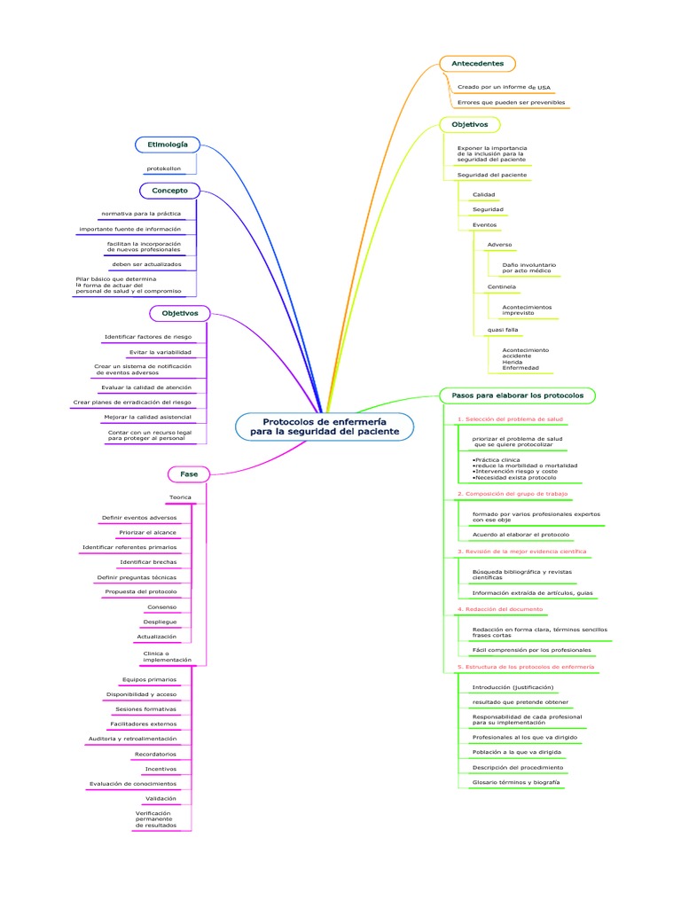 Mapa Mental Protocolos | PDF | Seguridad del paciente | Cuidado de la salud