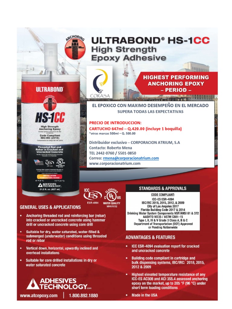 ULTRABOND HS1CC Resument Tecnico PDF