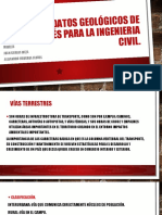 Datos Geológicos de Interés para La Ingenieria Civil