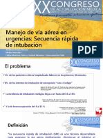 Manejo de Vía Aérea en Urgencias. Secuencia Rápida de Intubación - DR Jonathan Urrego