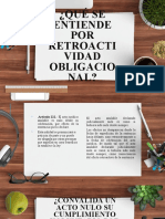 ¿Qué Se Entiende POR Retroacti Vidad Obligacio Nal?