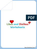 Likes and Disklikes Worksheet PDF