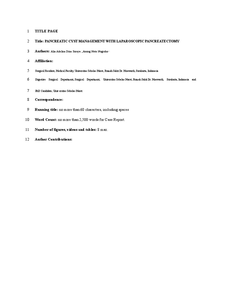 Template Case Report | PDF