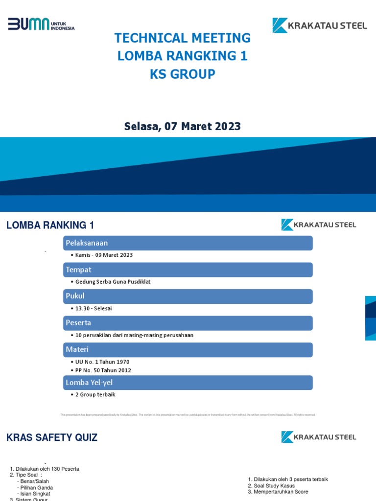 KS Group Safety Quiz and Cheer Competition Overview PDF