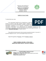DepEd Quezon Certification Document
