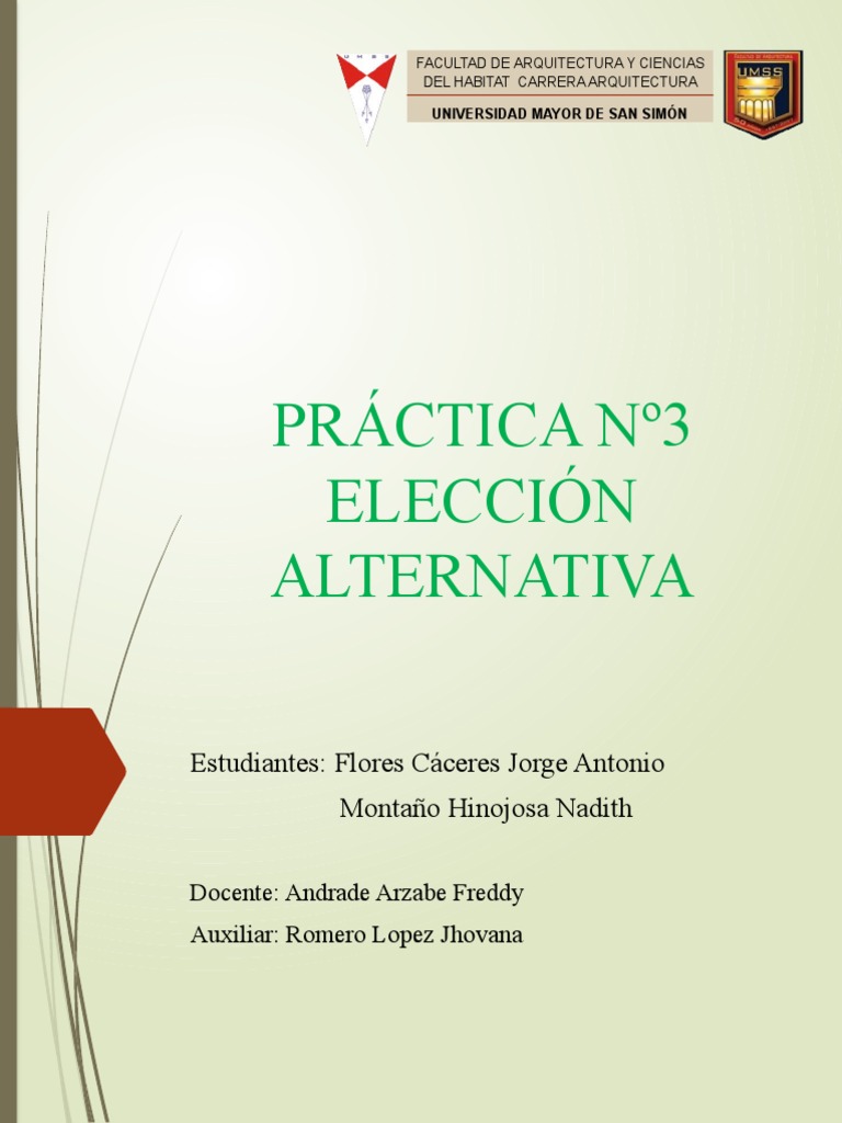 Practical Project 3 Choosing an Alternative Design for Architecture