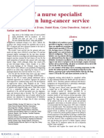 The Role of A Nurse Specialist in A Modern Lung-Cancer