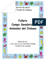 Folleto Animales Del Mar - Ana Leticia Hernández