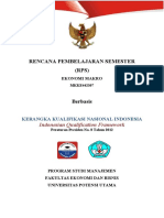 Rencana Pembelajaran Semester (RPS) : Indonesian Qualification Framework